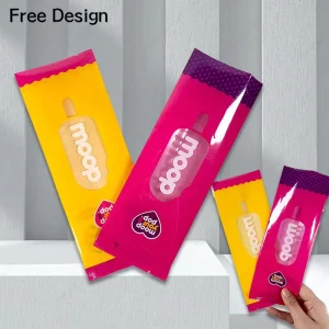 Three Side Seal Window Food Grade Laminating Pouches Popsicle & Ice Cream Packaging PET Bag for Pet Food