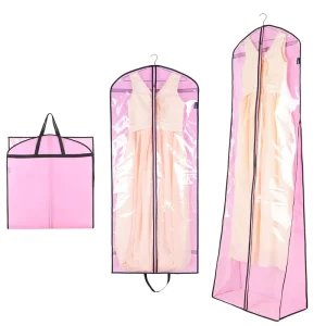 Three dimensional Style Women Dress Storage Bag Clear Garment Suit Bags for Travel with Zipper Lock Dress Cover