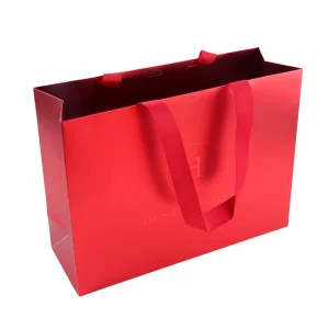 Tote Art Gift Package Paper Bags Custom Made Printed Craft Luxury Shopping Bag for Dresses
