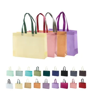 Tote Bags Custom Printed Grocery Promotional Recyclable Fabric PP Non Woven Shopping Bags With Logo