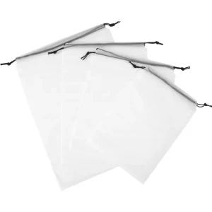 Transparent Drawstring Storage Bag Disposable Waterproof Frosted Plastic Packaging for Clothing Underwear Travel