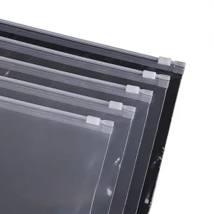 Transparent Frosted Poly Clothing Zipper Bags for Socks and Clothes Packaging Small Batch