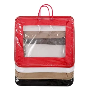 Transparent PVC Bedding Plastic Quilt Blanket Packaging Bag with Handle and Zipper
