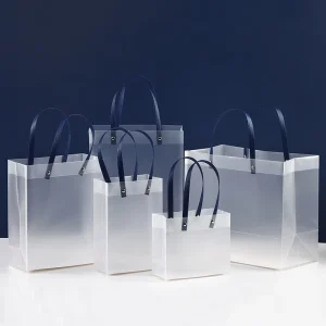 Transparent Plastic Bag for Clothes and Shoes Custom Printed Poly Packaging Small Gift Plastic Carry Bags