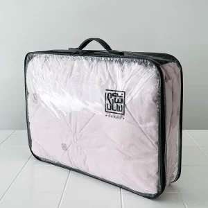 Transparent Resealable Waterproof Dustproof PVC Zipper Storage Bags for Bedding Blankets Pillows Quilts Shoes Fur Screen Printed