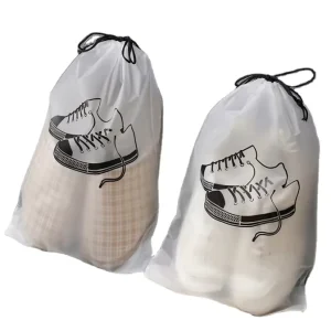Transparent Shoe Bags For Travel Large Clear Shoe Pouch With Rope Portable Drawstring Storage Bag