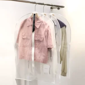 Transparent Soft Mesh Clothes Garment Dust Cover Organza Packaging Bag Wedding Dress Cover Bag with Zipper