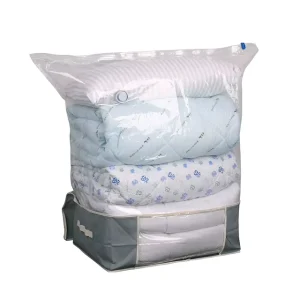 Transparent Vacuum Storage Bags Double Lock Space Saving Suction for Clothes Blankets Pillows Vacuum Bags for Cloth Storage Bag