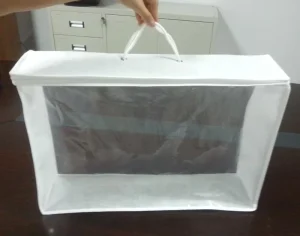 Transparent pvc tote bag pvc transparent bag for pillow