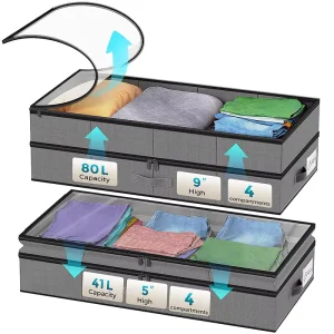 Under Bed Storage Containers Bins Wheelie Options Shoe Organizers for Efficient Bedroom Tidying