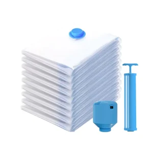 Vacuum Storage Bags Hand Pump for Travel PE Material Folding Design Multifunction Compression Packaging for Blankets Clothes