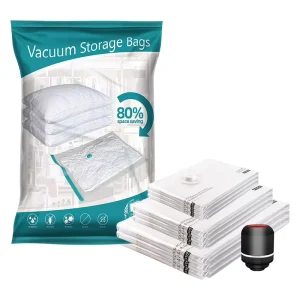 Vacuum Storage Bags for Clothing Bedding Shoes Compression PA+PE Material 70um Thickness 40x60cm 80x100cm Explosion Proof Valve