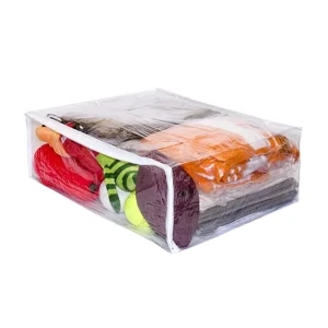 Vinyl Clear PVC Bed Sheets Packaging Bags for Bed Linen with H Shape Handle