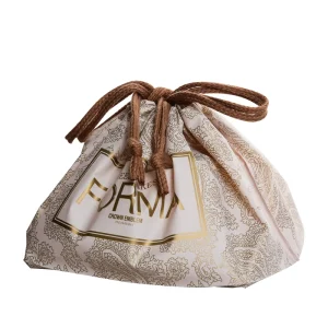Waterproof PE Plastic String Bags Brown Custom Drawstring Bag for Snack Food Packaging
