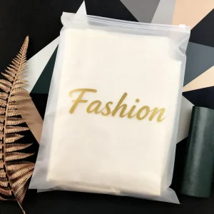 Waterproof PE Zipper Poly Bags with Screen Printed Custom Logo for Socks and Clothing Packaging