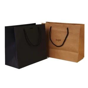 Waterproof Packing Logo Printed Small Packaging Plastic Shopping Resealable Kraft Custom Paper Bag
