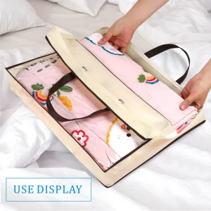 Waterproof Transparent PVC Quilt Pillow Bedding Storage Bags with Handle Zipper for Household Packaging Pillow
