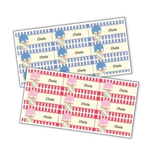 Waterproof Writeable Name Stickers Customizable Self Adhesive Student Labels for School Bags Books Stationery