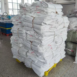 White PP Woven Recyclable Rice Flour Feed Bags for 25kg 50kg 100kg Packaging