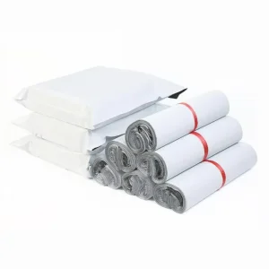 White Self-Adhesive 15x25cm Poly Shipping Pouch Bags for Apparel Shoes and Socks with Custom Logo Express Courier Packaging