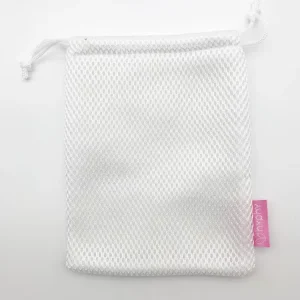 White Small Mesh Drawstring Bag for Packaging