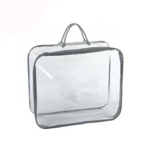 Wire PVC Plastic Bed Storage Bag for Bed Sheets or Blankets with Handles