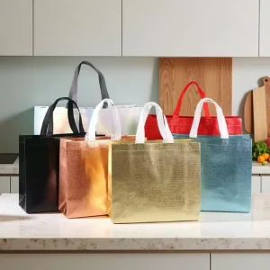 Women Cloth Bags Zipper Open Metallic Packaging for Dresses Clothes for Clothing Shopping