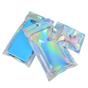 YLQ Resealable Security Bright Surface Customizable Color Gravure Printed PET+CPP Heat Seal Zip Lock Silver Zipper Bags for