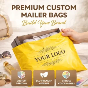 Yellow Waterproof Poly Mailers for Clothing Custom Packaging with Eco-friendly Design Durable Shipping Bags for Apparel