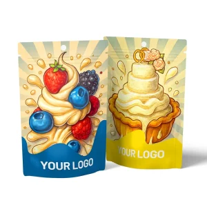 Ziplock Mylar Bags Custom Resealable Packaging Pouches with Logo Child Resistant Heat Seal for Snacks