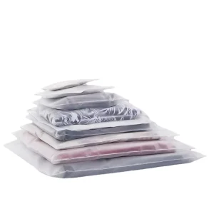 Ziplock PE Plastic Clothing Packaging Bags Gravure Printing T Shirt Bag Design for Socks Shoes Clothes