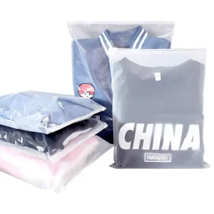 Zipper Clear Custom Clothing Poly Bags Ziplock Bag Clothes Large Zipper Frosted Recycled Zip Bags for Clothes Packaging