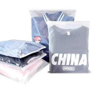 Zipper Clear Custom Clothing Poly Bags Ziplock Bag Large Zipper Frosted Recycled Zip Bags for Clothes Packaging