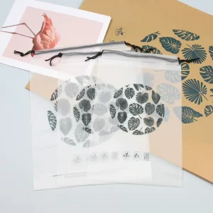 印花拉绳袋 聚酯 定制标志 透明磨砂塑料包装袋 服装