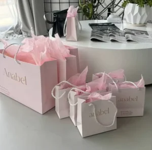 定制设计师标志印刷购物纸袋 豪华包装纸袋 礼品包装