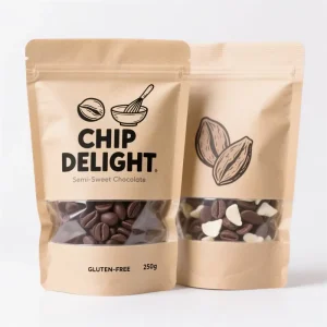 直立袋拉链食品包装牛皮纸袋带窗口