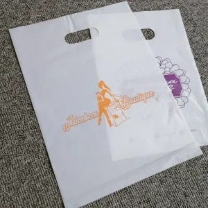定制印刷模切手柄侧袋服装包装服装印刷定制塑料材料