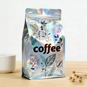 定制印刷自封立式袋咖啡因袋激光八边封拉链袋茶叶立式包装袋咖啡袋
