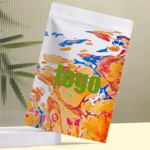 定制全彩印刷图案香料包装袋 食品级可重复密封拉链立式袋 适用于品牌调味品零食