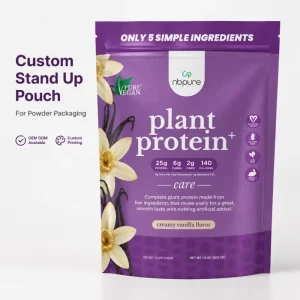 定制品牌印刷食品包装环保光面聚酯薄膜闭口拉链立式包装袋