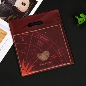 定制模切高密度聚乙烯 低密度聚乙烯塑料购物袋带标志印刷零售精品提手礼品包装