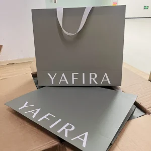 橄榄绿纸袋定制印刷徽标个性化购物礼品纸袋