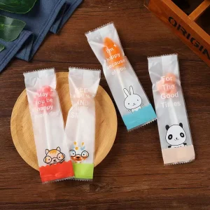 食品级聚丙烯定制印刷可回收立式冰棒包装袋，带后封口，用于棒棒糖和冰