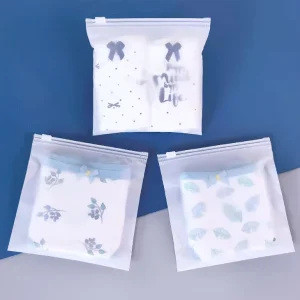 工厂印刷徽标磨砂拉链包装塑料聚乙烯袋定制自封包装袋用于服装