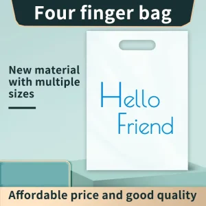 定制模切手柄袋平口礼品服装塑料袋冲孔手提袋定制logo购物袋