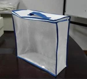 logo Printing clear PVC and Non woven Quilt Package Bags