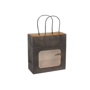 luxury black Packaging paper bags printing custom Garment shopping gift packaging paper bag