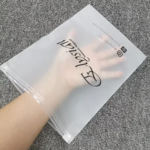 定制磨砂塑料袋印花带拉链塑料包装袋用于服装t恤裙子零售包装